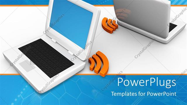  Presentation with wireless network - Tow laptops connected to each other with the help of wifi