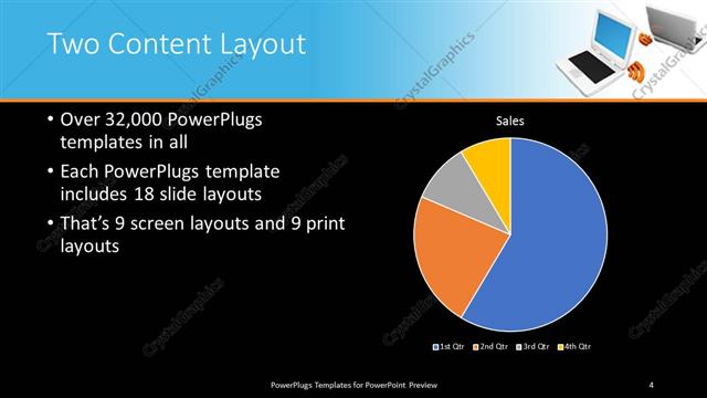 Two Content presentation slide layout