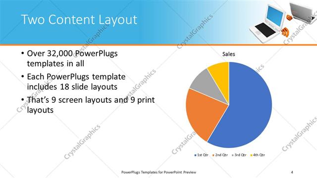 Two Content presentation slide layout