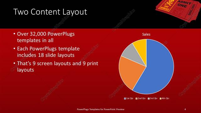 Two Content presentation slide layout