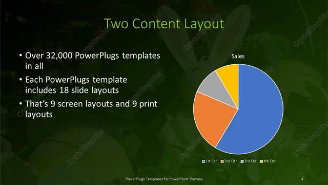 Two Content presentation slide layout