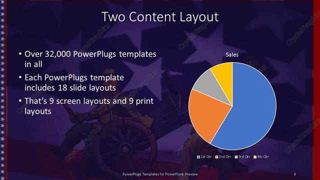 Two Content presentation slide layout