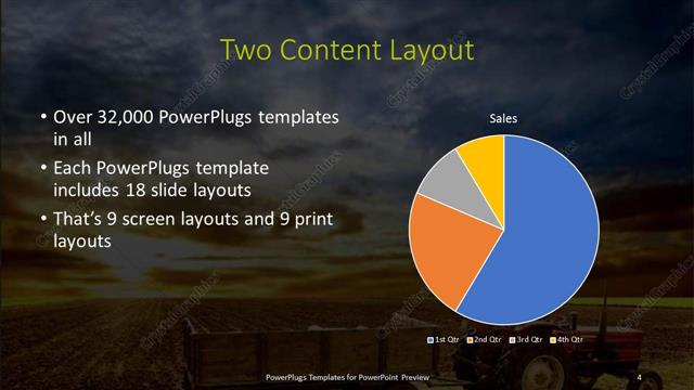 Two Content presentation slide layout