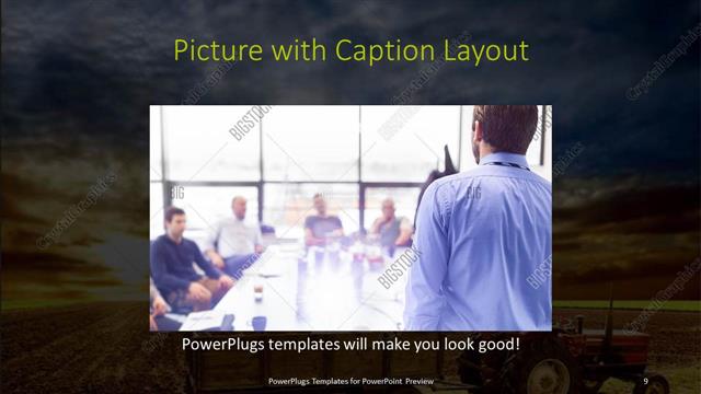 Picture with Caption presentation slide layout