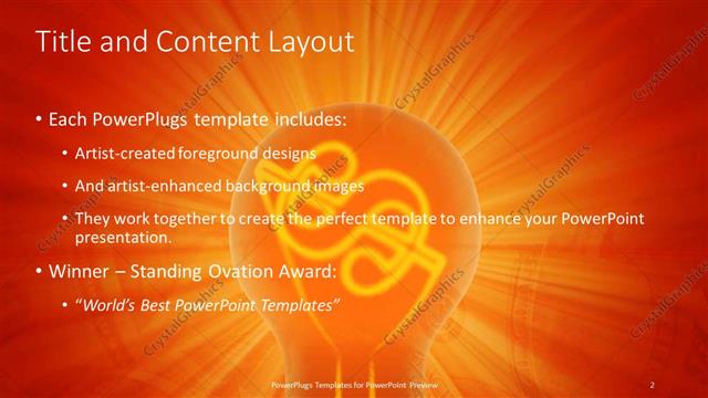 Title and Content presentation slide layout