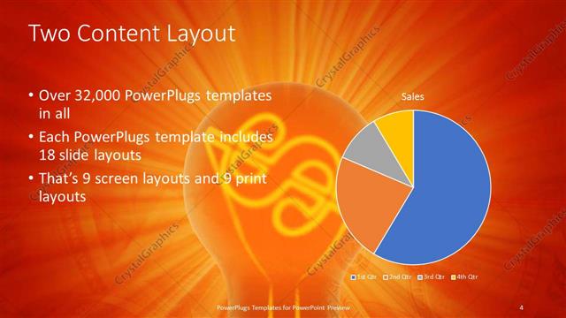 Two Content presentation slide layout