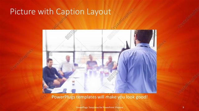 Picture with Caption presentation slide layout