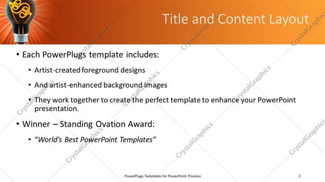 Title and Content presentation slide layout