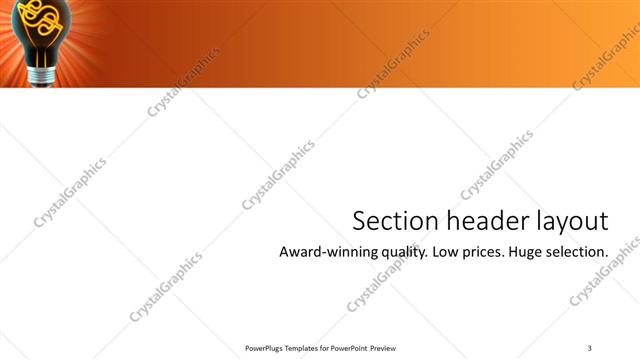 Section Header presentation slide layout