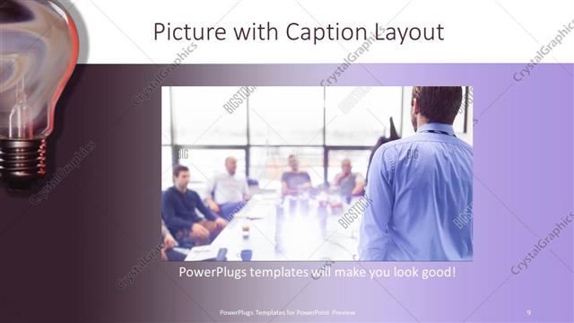 Picture with Caption presentation slide layout