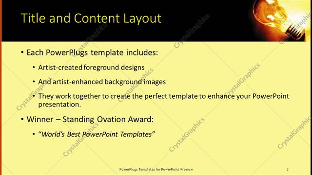 Title and Content presentation slide layout