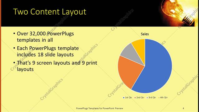 Two Content presentation slide layout
