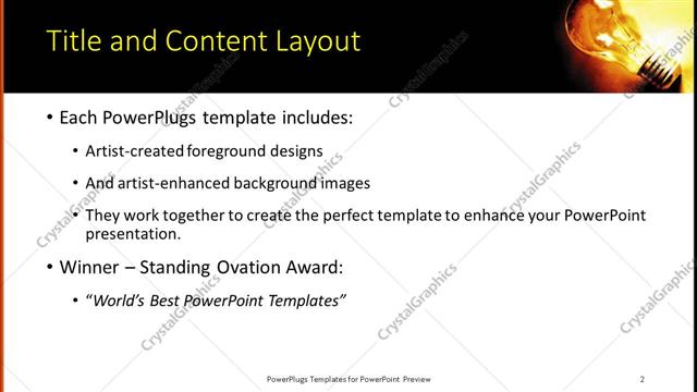 Title and Content presentation slide layout