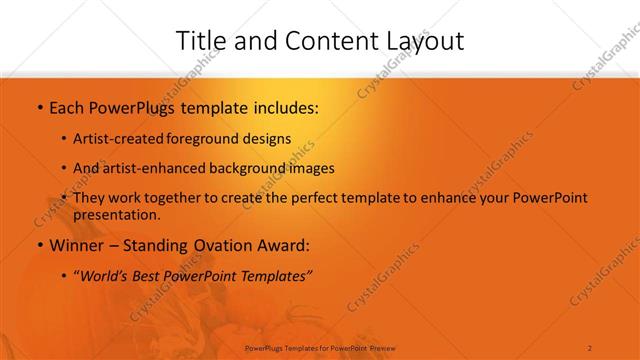 Title and Content presentation slide layout