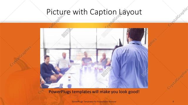 Picture with Caption presentation slide layout