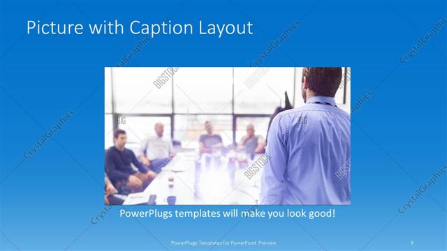 Picture with Caption presentation slide layout