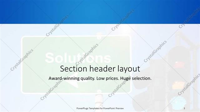 Section Header presentation slide layout