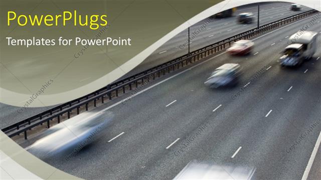  Presentation with traffic - Traffic motion blurred on a motorway