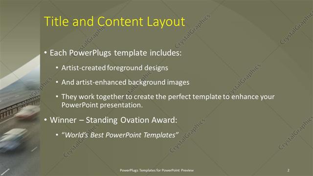 Title and Content presentation slide layout
