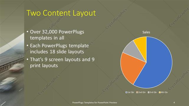 Two Content presentation slide layout