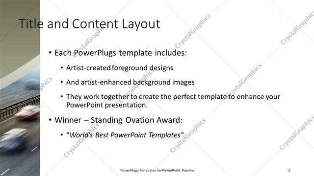 Title and Content presentation slide layout
