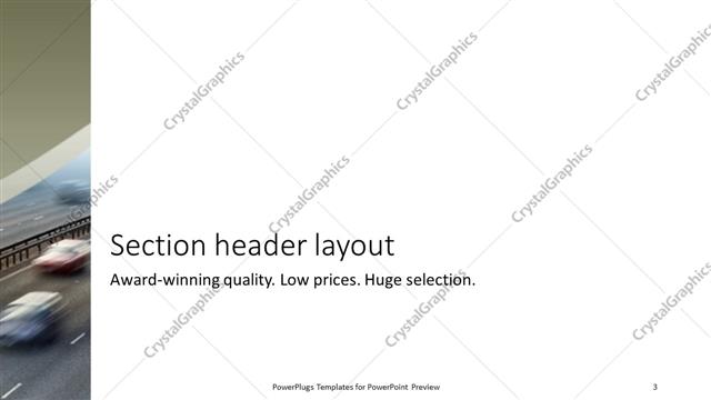 Section Header presentation slide layout