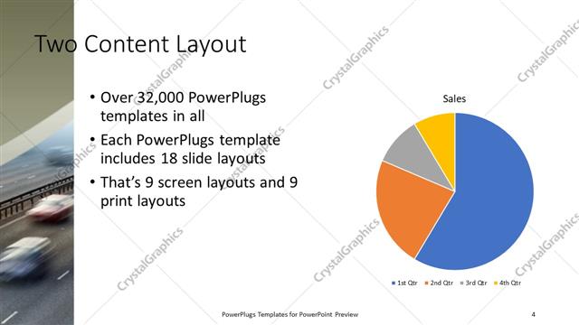 Two Content presentation slide layout