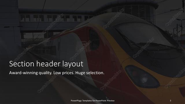 Section Header presentation slide layout
