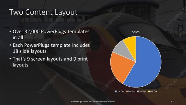 Two Content presentation slide layout