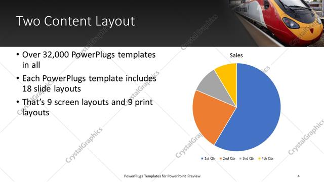 Two Content presentation slide layout