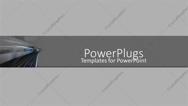  Presentation with urban train - A train with a grey background