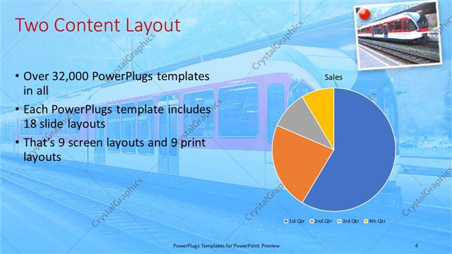 Two Content presentation slide layout