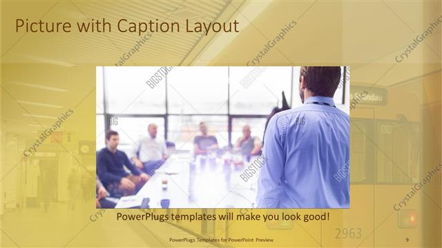 Picture with Caption presentation slide layout