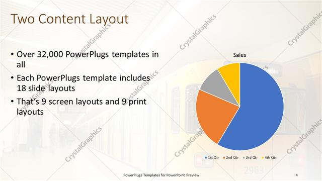 Two Content presentation slide layout