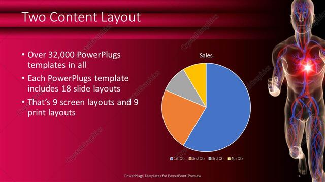 Two Content presentation slide layout