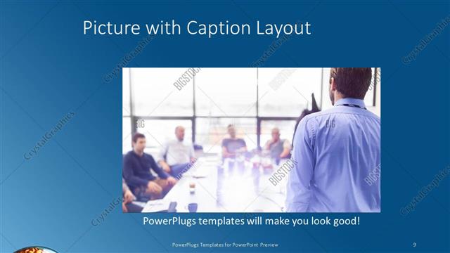 Picture with Caption presentation slide layout