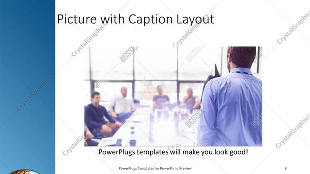 Picture with Caption presentation slide layout