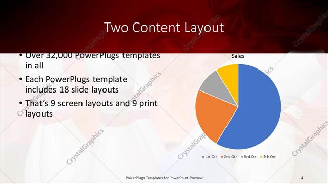 Two Content presentation slide layout