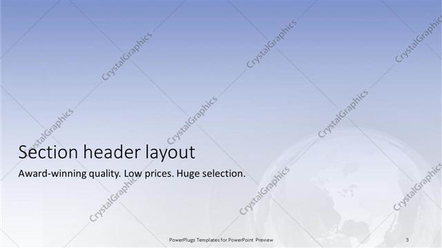 Section Header presentation slide layout
