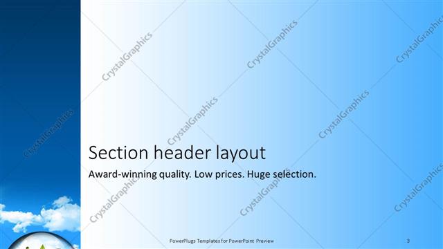 Section Header presentation slide layout