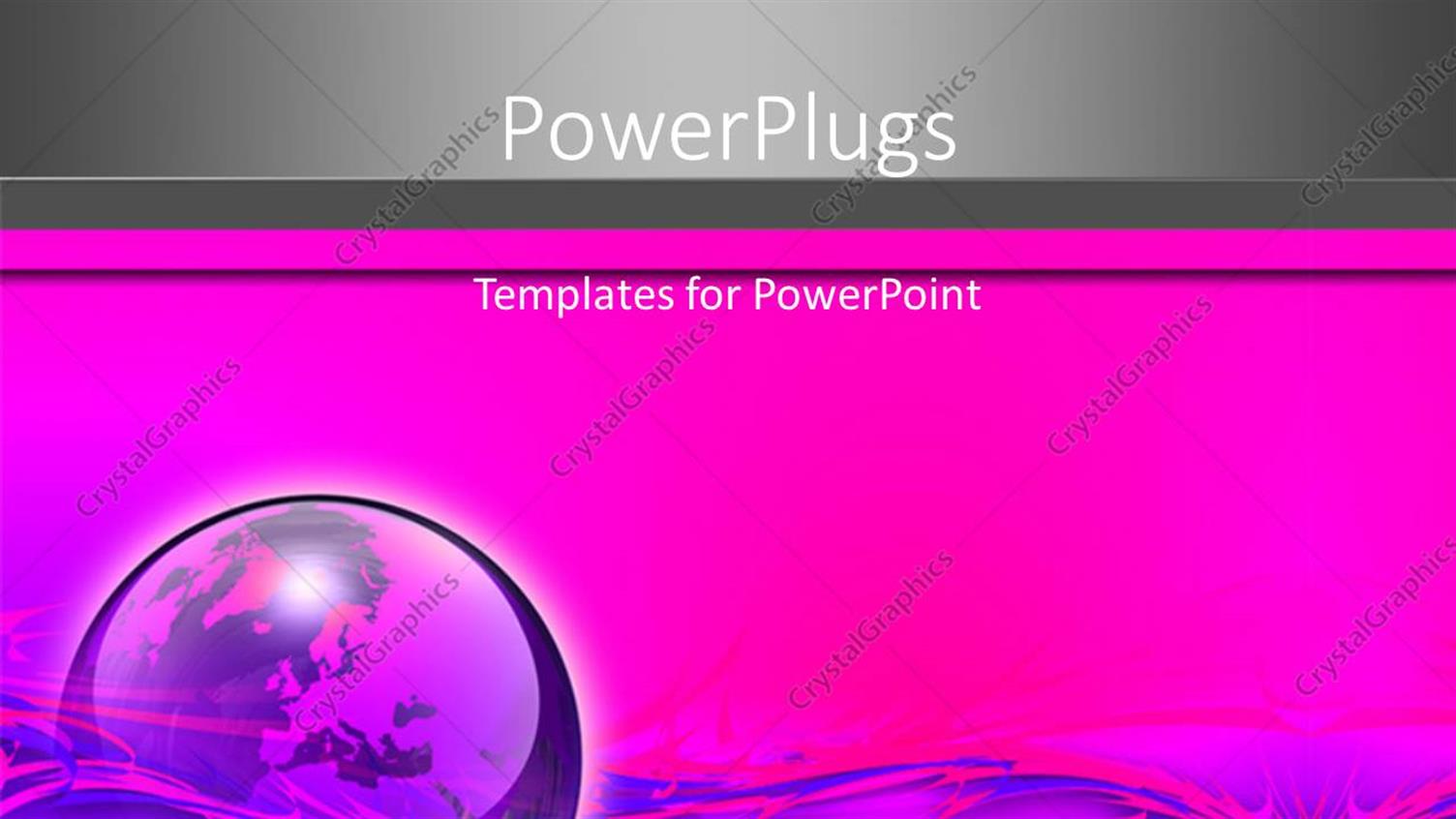 Featuring Transparent Earth Globe on Abstract Pink and Red coloRed Surface 