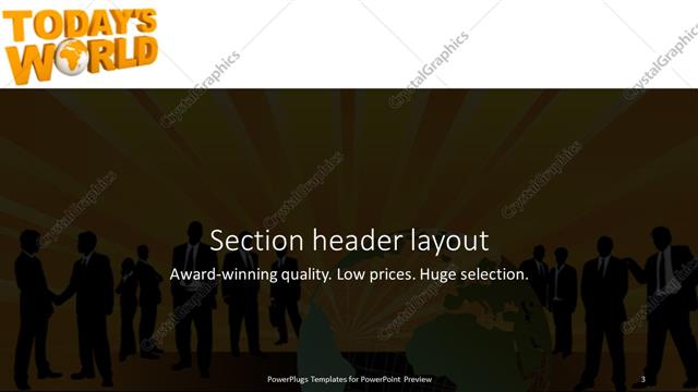 Section Header presentation slide layout