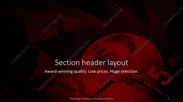 Section Header presentation slide layout