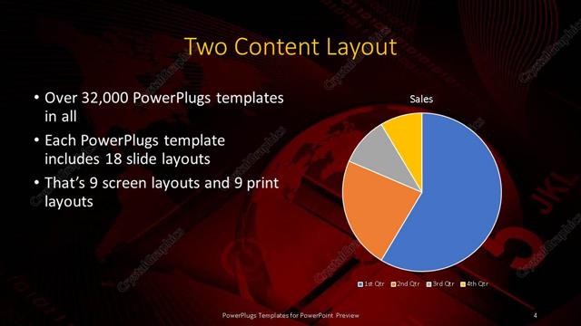 Two Content presentation slide layout