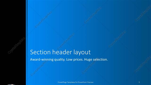 Section Header presentation slide layout