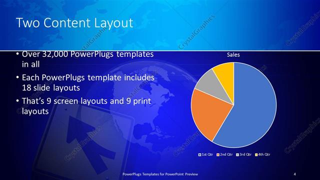 Two Content presentation slide layout