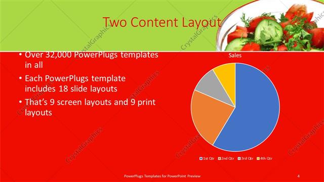 Two Content presentation slide layout