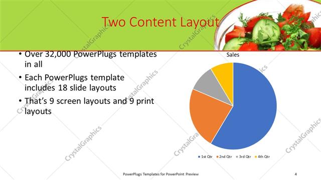 Two Content presentation slide layout