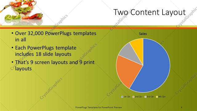 Two Content presentation slide layout