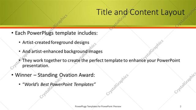 Title and Content presentation slide layout
